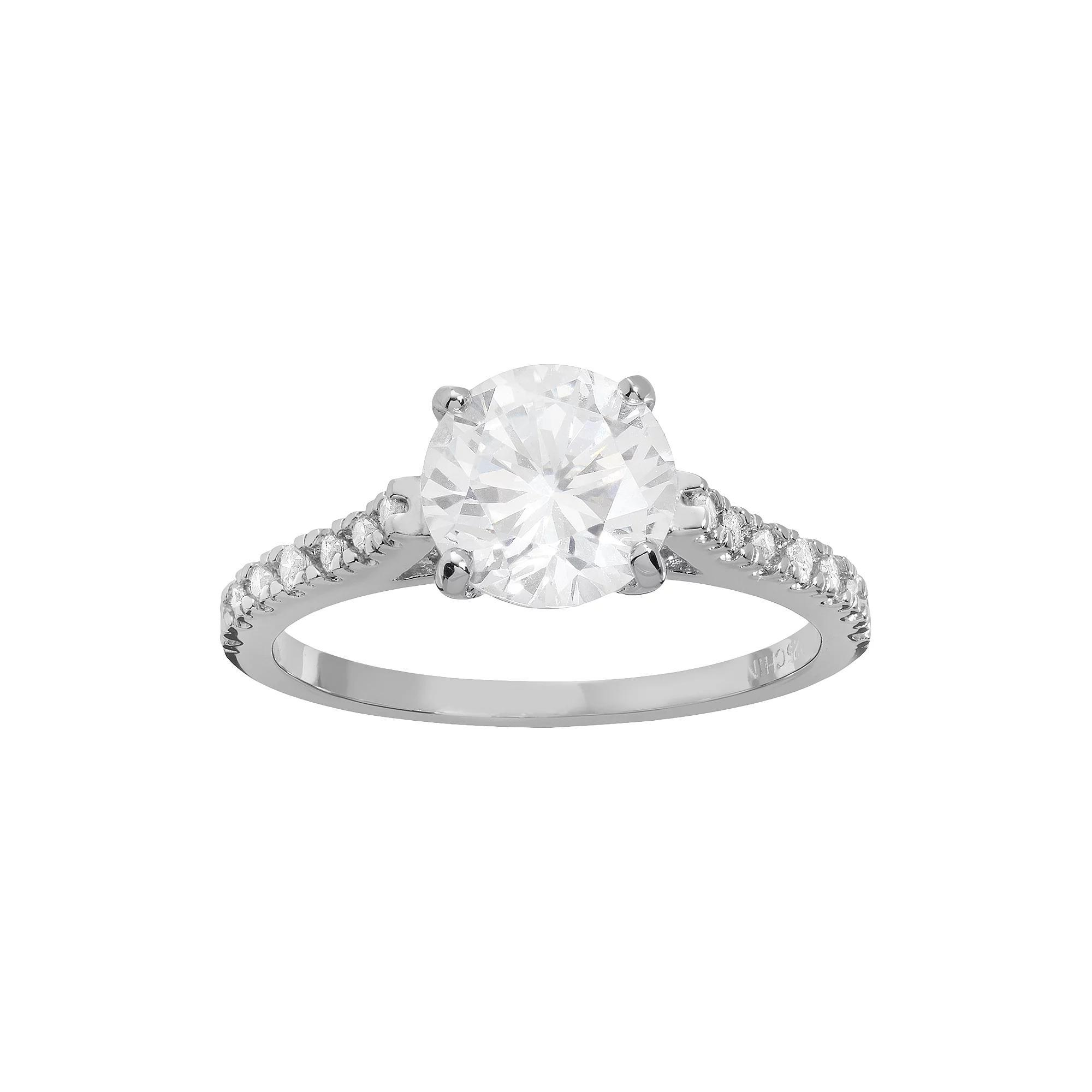 Sophie Miller Cubic Zirconia Sterling Silver Ring, Womens White Product Image