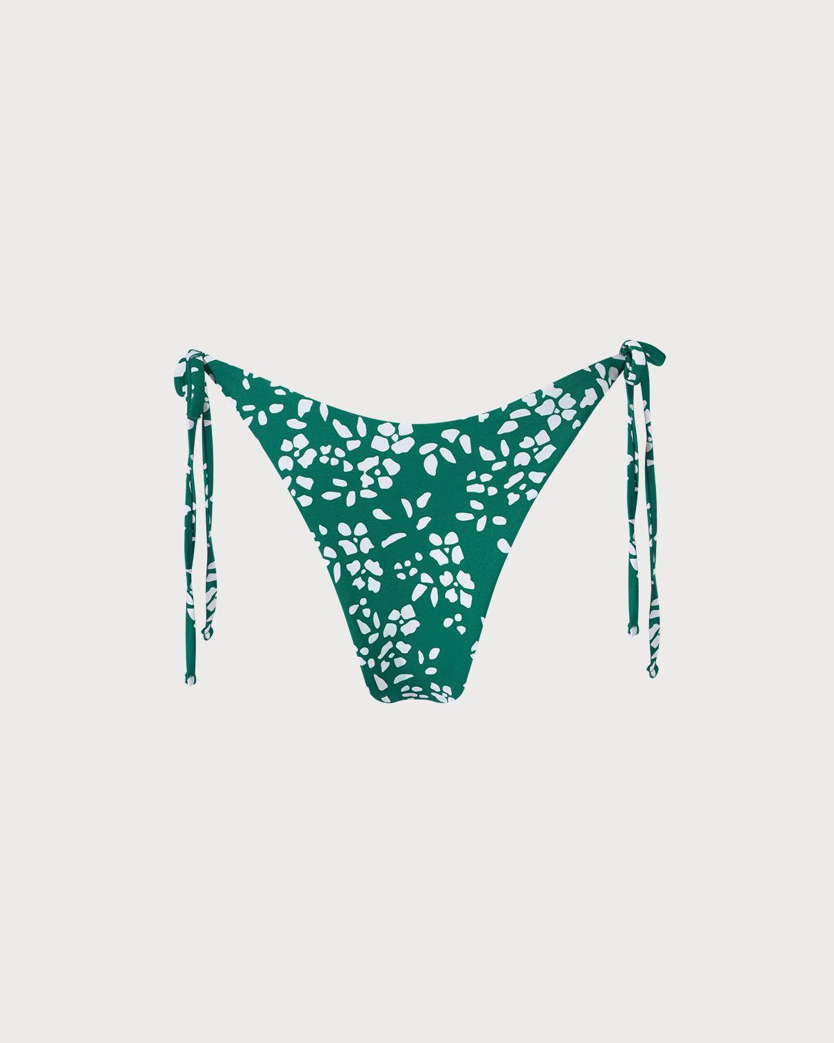 The Green Reversible Floral Tie Bikini Bottom Product Image