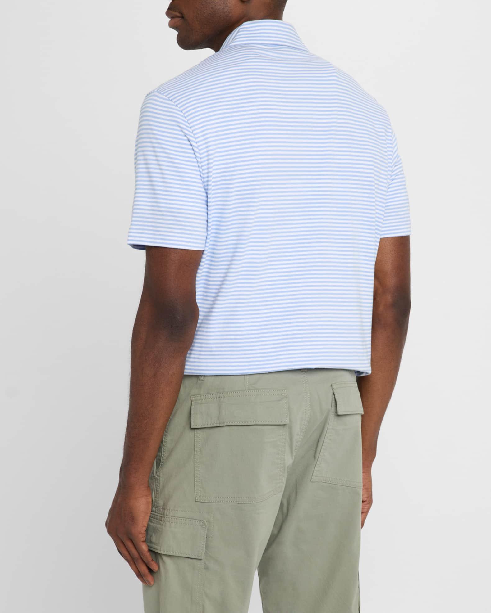 Men's Striped Lisle Polo Shirt Product Image