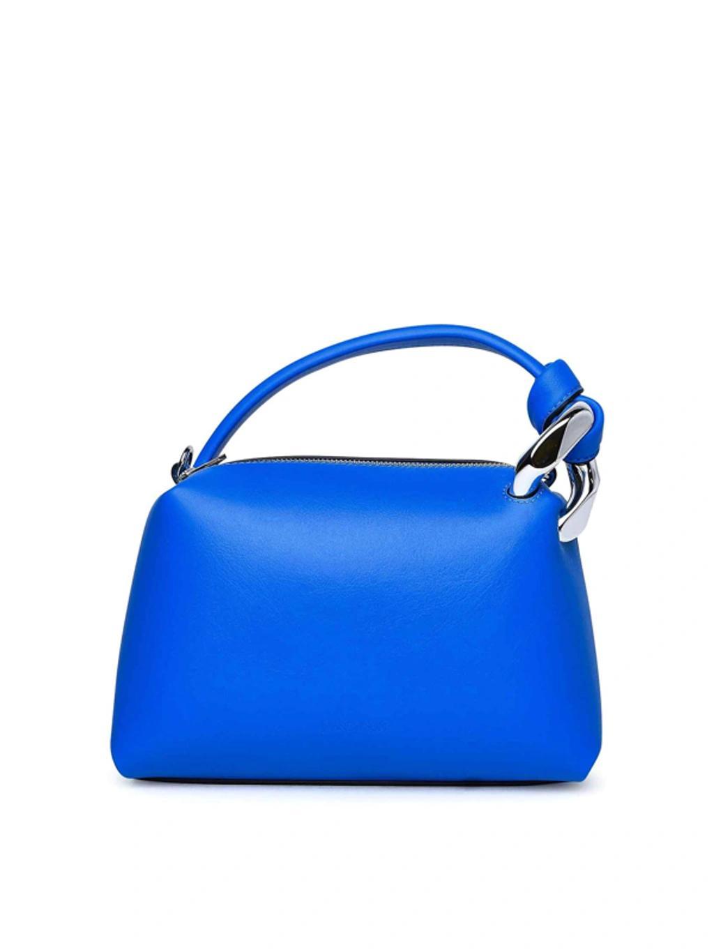 JW ANDERSON Logo Plaque Top Handle Bag In Blue Product Image