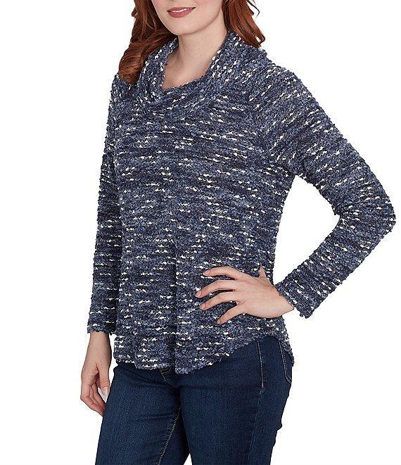 Ruby Rd. Cozy Knit Cowl Neck Bracelet Sleeve Pullover Sweater Product Image