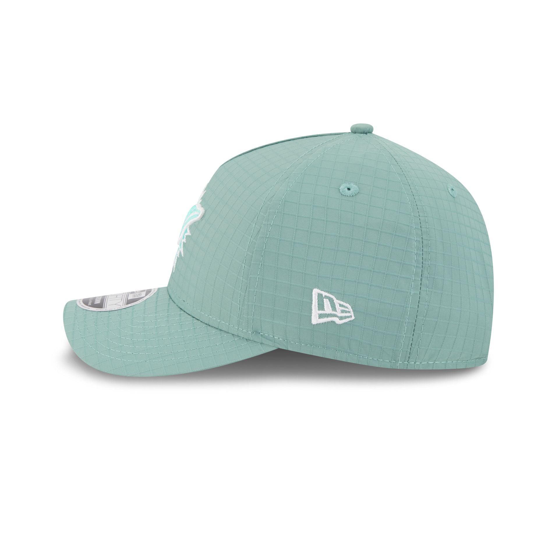 Miami Dolphins Green Ripstop 9FORTY M-Crown A-Frame Snapback Hat Male Product Image