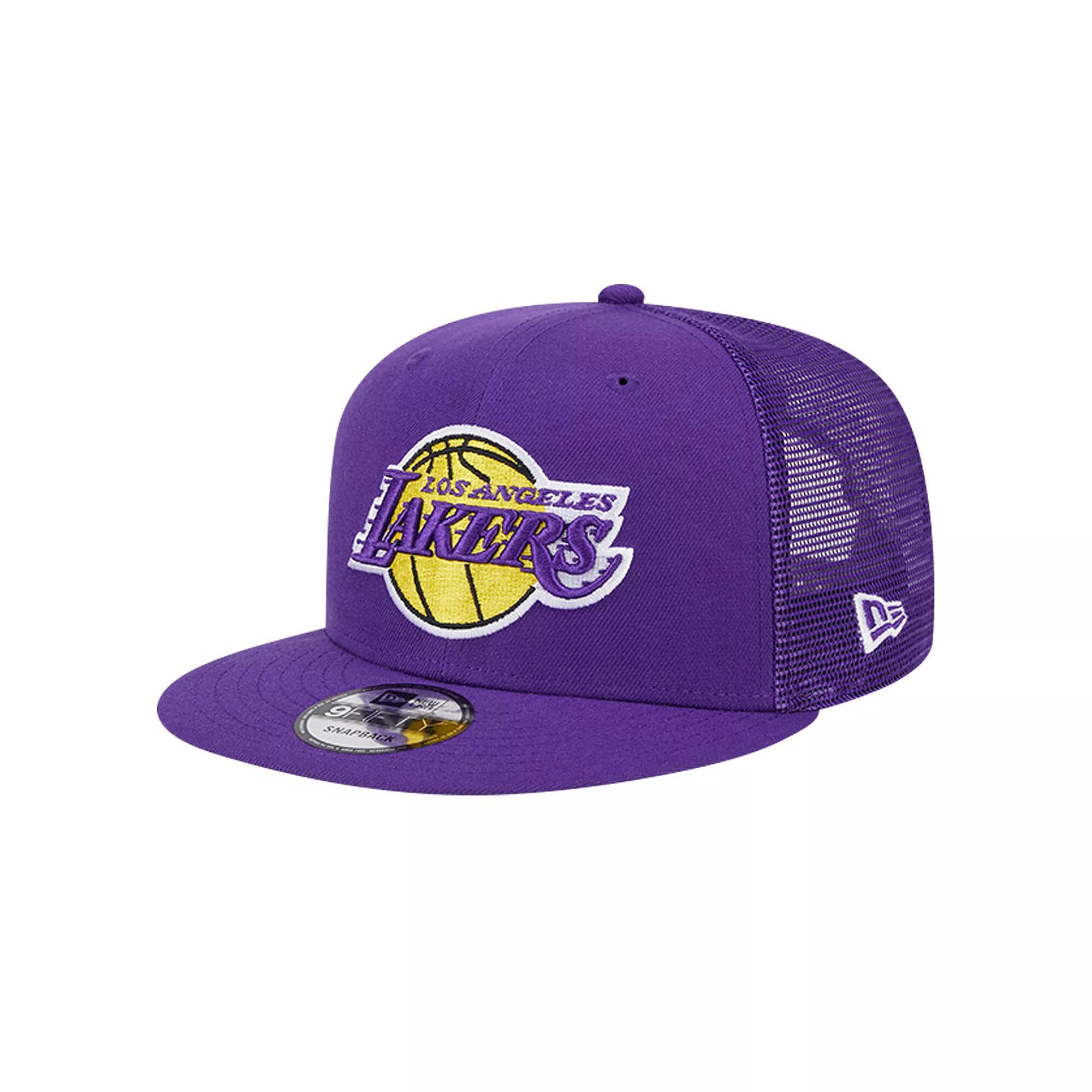 Men's New Era Purple Los Angeles Lakers Evergreen Meshback 9FIFTY Snapback Hat Product Image