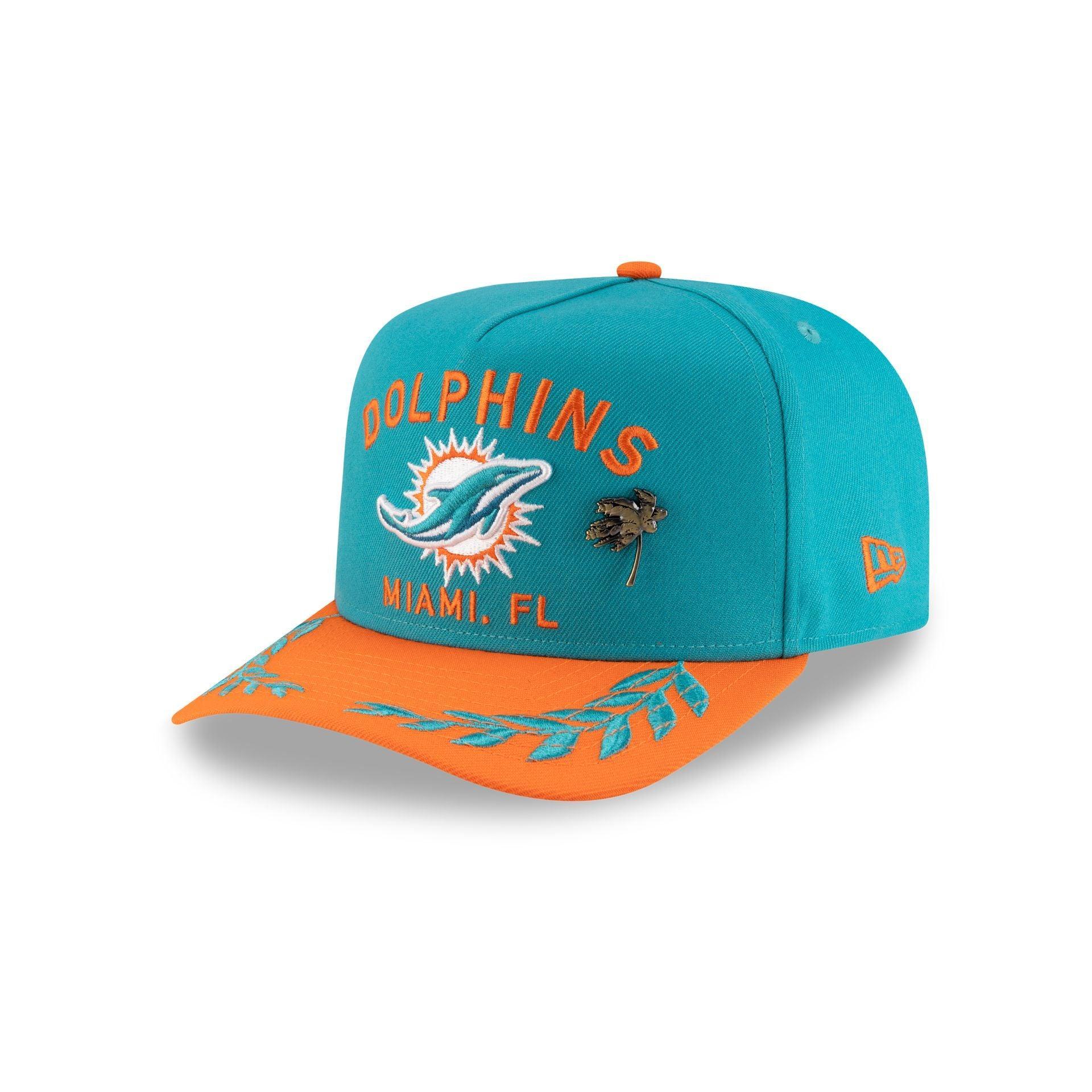 Miami Dolphins 2025 Draft Chrome White 59FIFTY A-Frame Fitted Hat Male Product Image