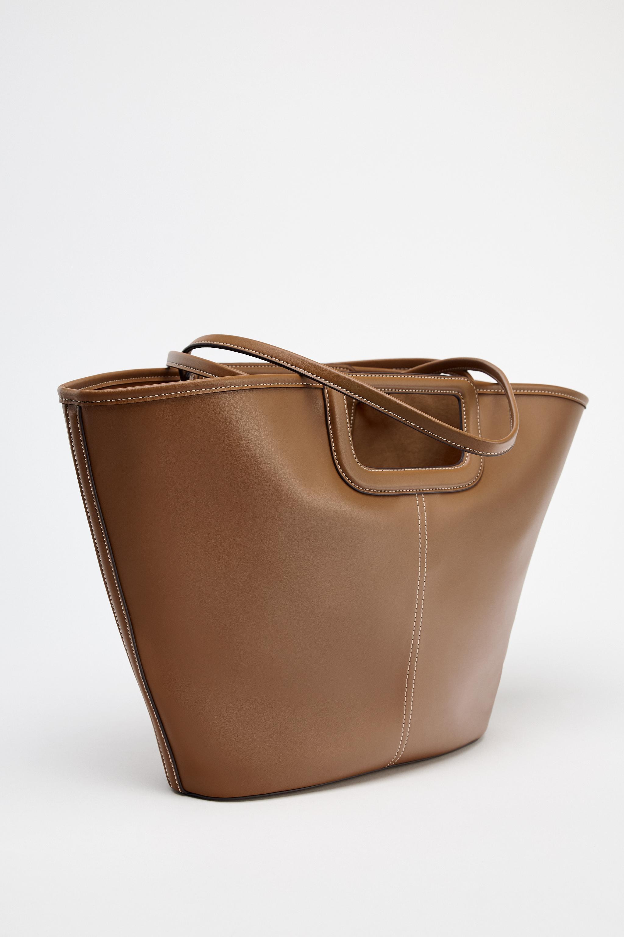 MAXI TOPSTITCHED SHOPPER BAG Product Image