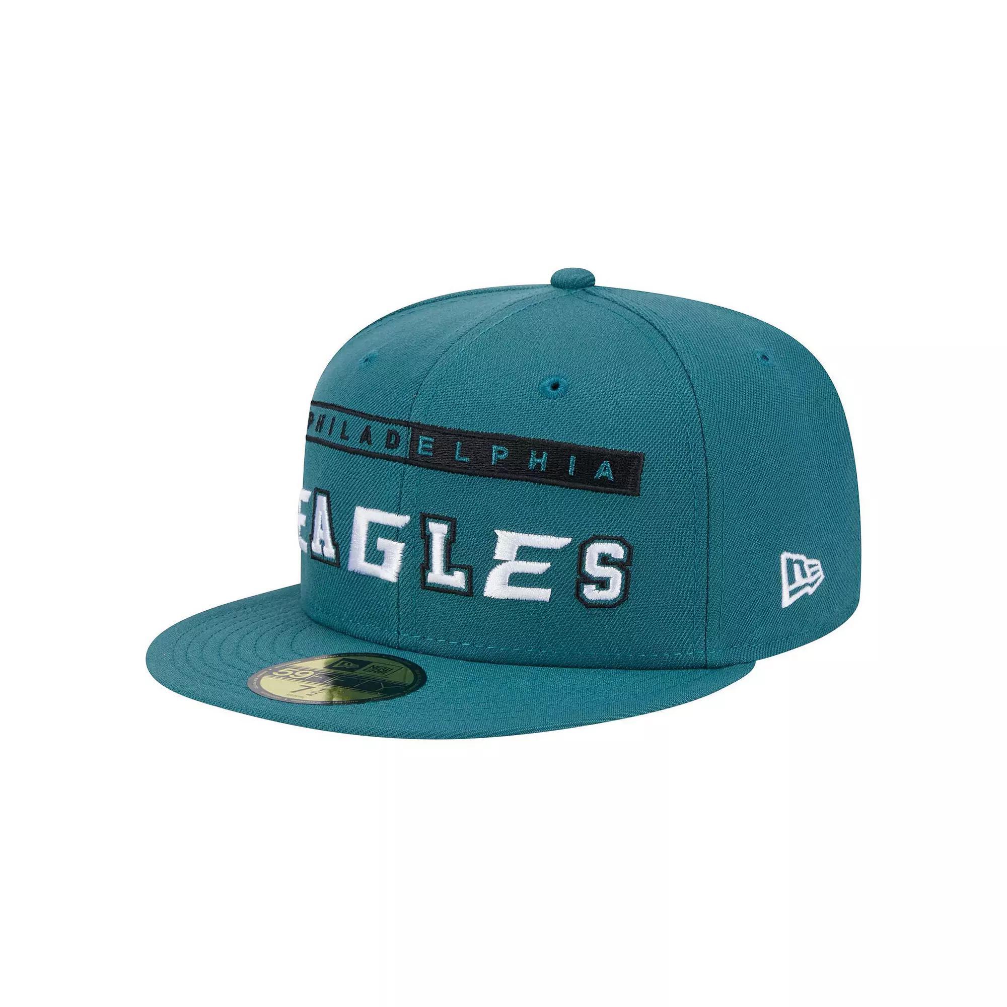Men's New Era Black Philadelphia Eagles Adventure Canvas Split Panel 9FIFTY Snapback Hat Product Image