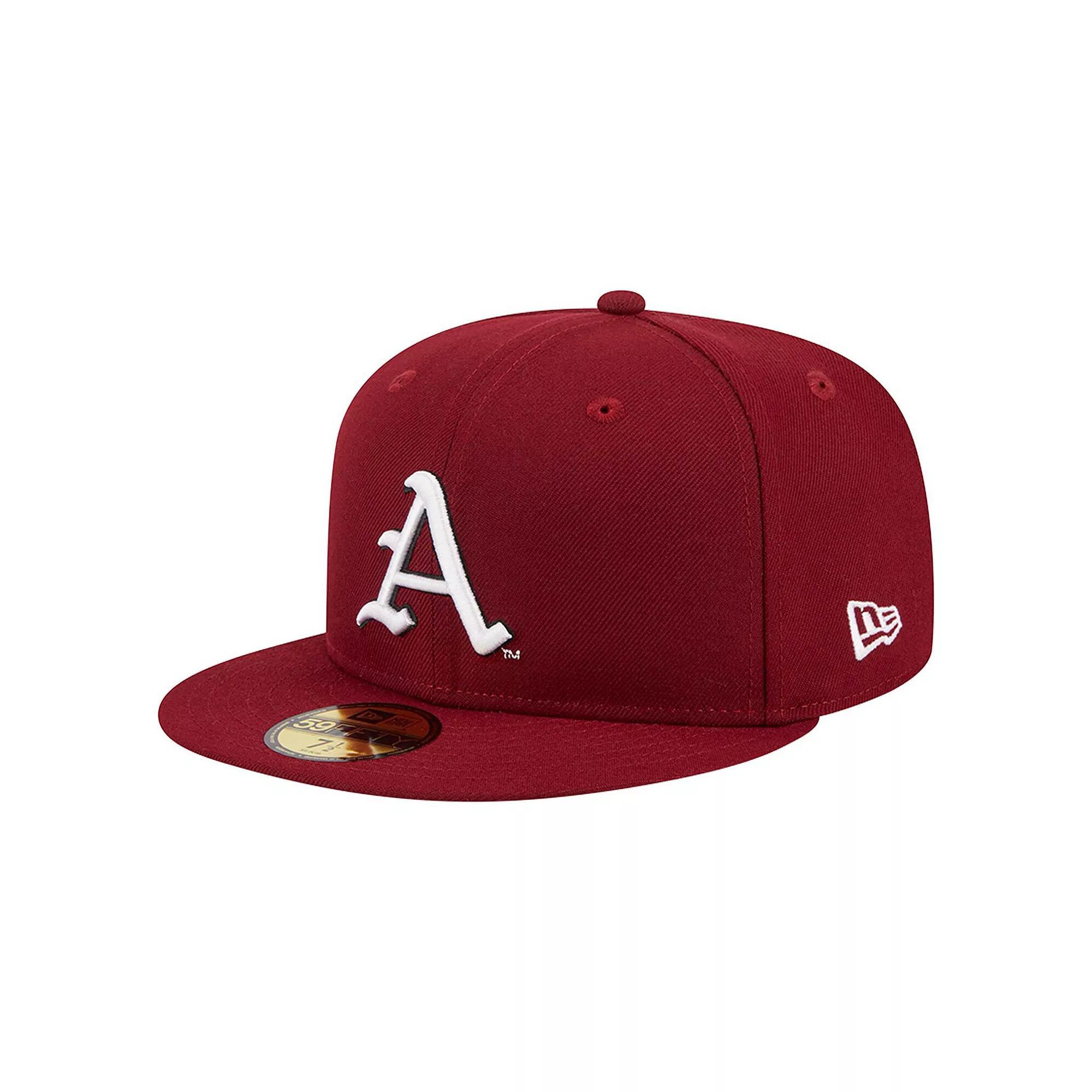 Men's New Era Cardinal Arkansas Razorbacks 59FIFTY Fitted Hat, Size: 7, Red Product Image