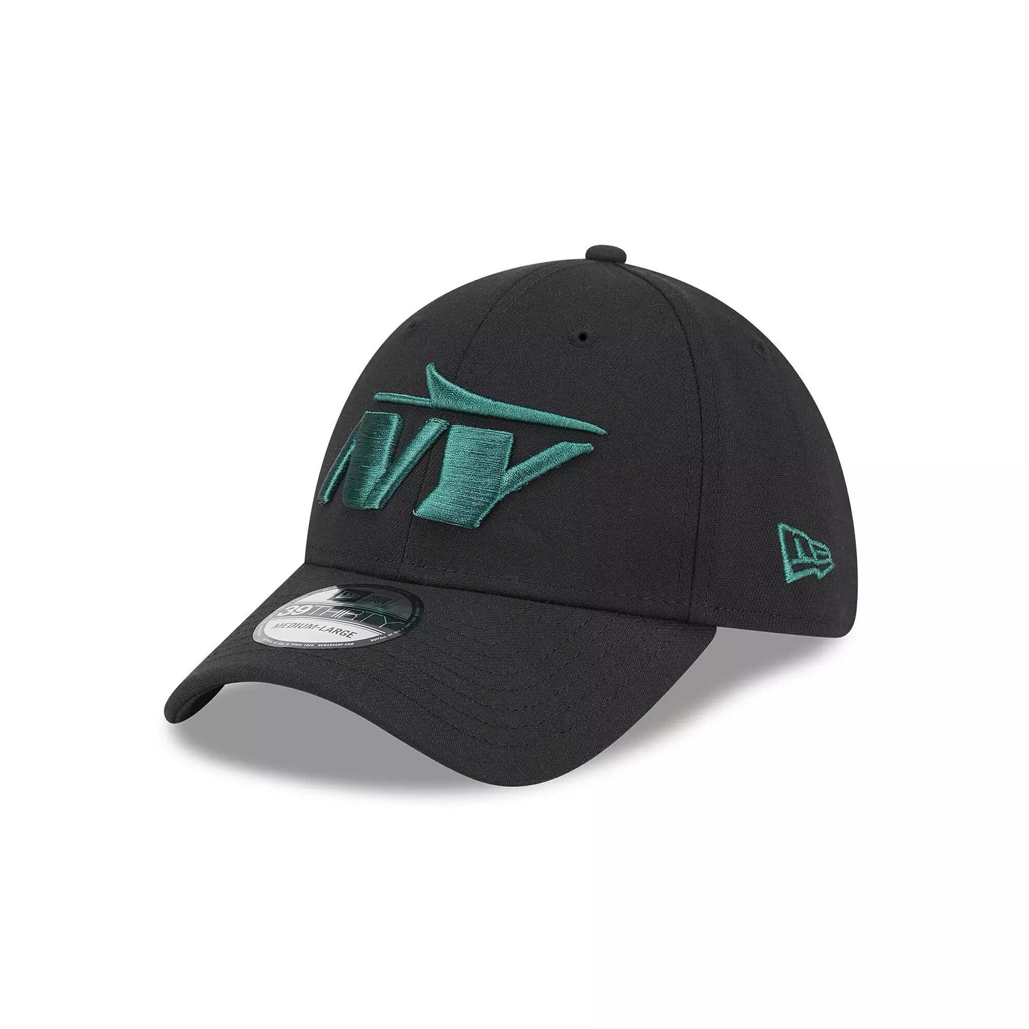 Men's New Era Black New York Jets NFL Standard 39THIRTY Flex Hat, Size: Medium/Large Product Image