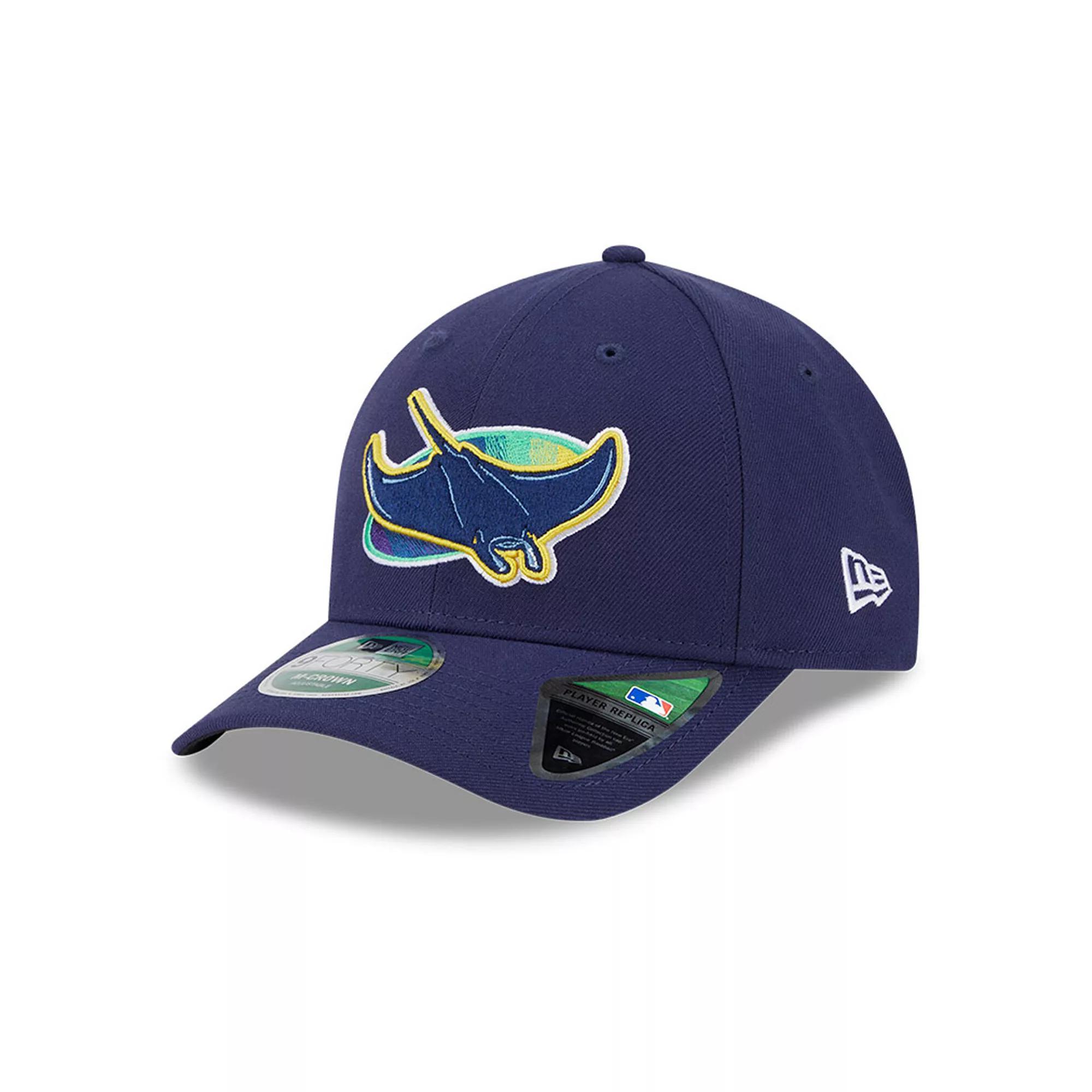 Men's New Era  Navy Tampa Bay Rays Player Replica 9FORTY Adjustable Hat, Blue Product Image