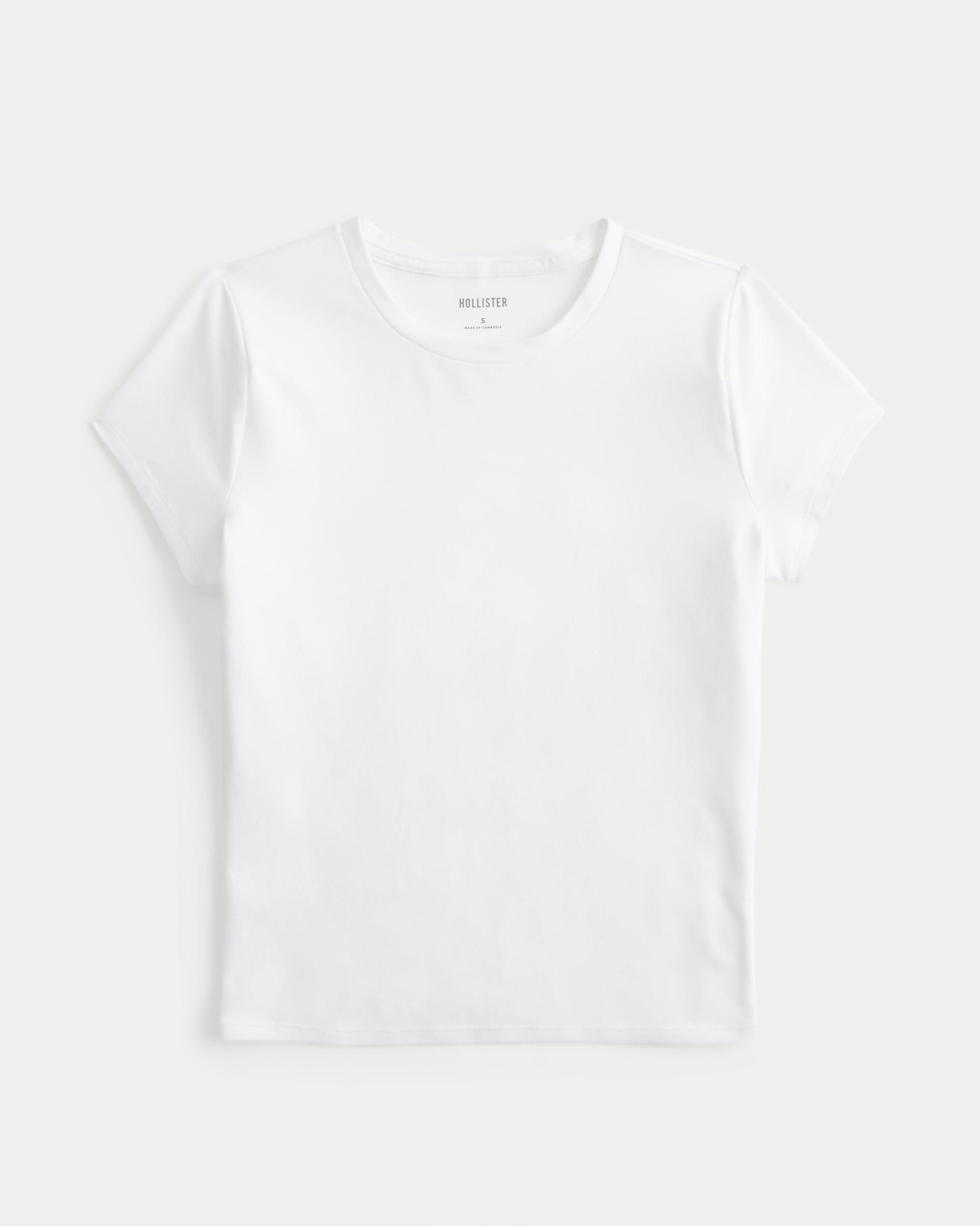 Soft Stretch Seamless Fabric Longline Baby Tee Product Image