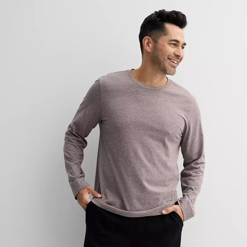 Men's Tek Gear® Long Sleeve Essential Tee, Size: Large, Ladd Beige Sd Product Image