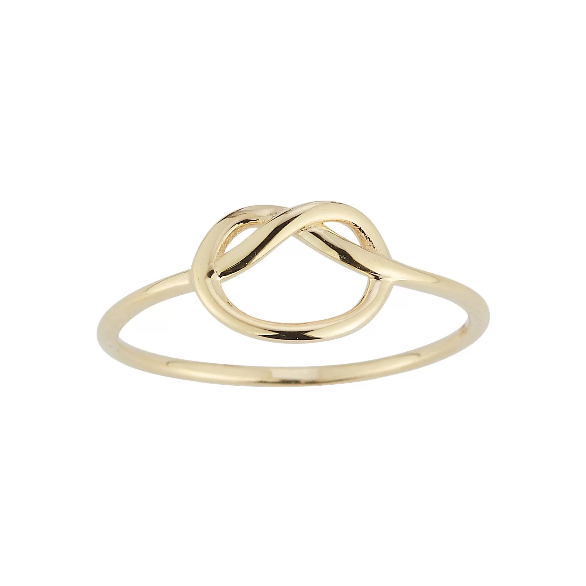 LUMINOR GOLD 14k Gold Knot Stackable Ring, Women's, Size: 6, Yellow Product Image