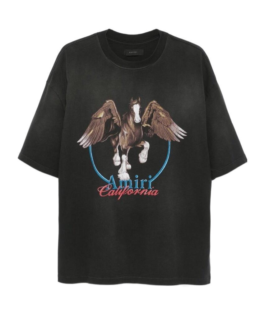 AMIRI Men's Vintage Wash Pegasus T-shirt T-shirt In Black Product Image