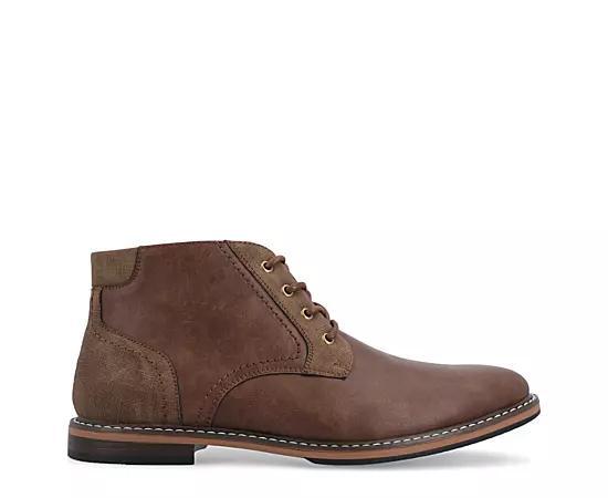 VANCE Franco Men's Plain Toe Chukka Boots, Size: 11 Wide, Brown Product Image
