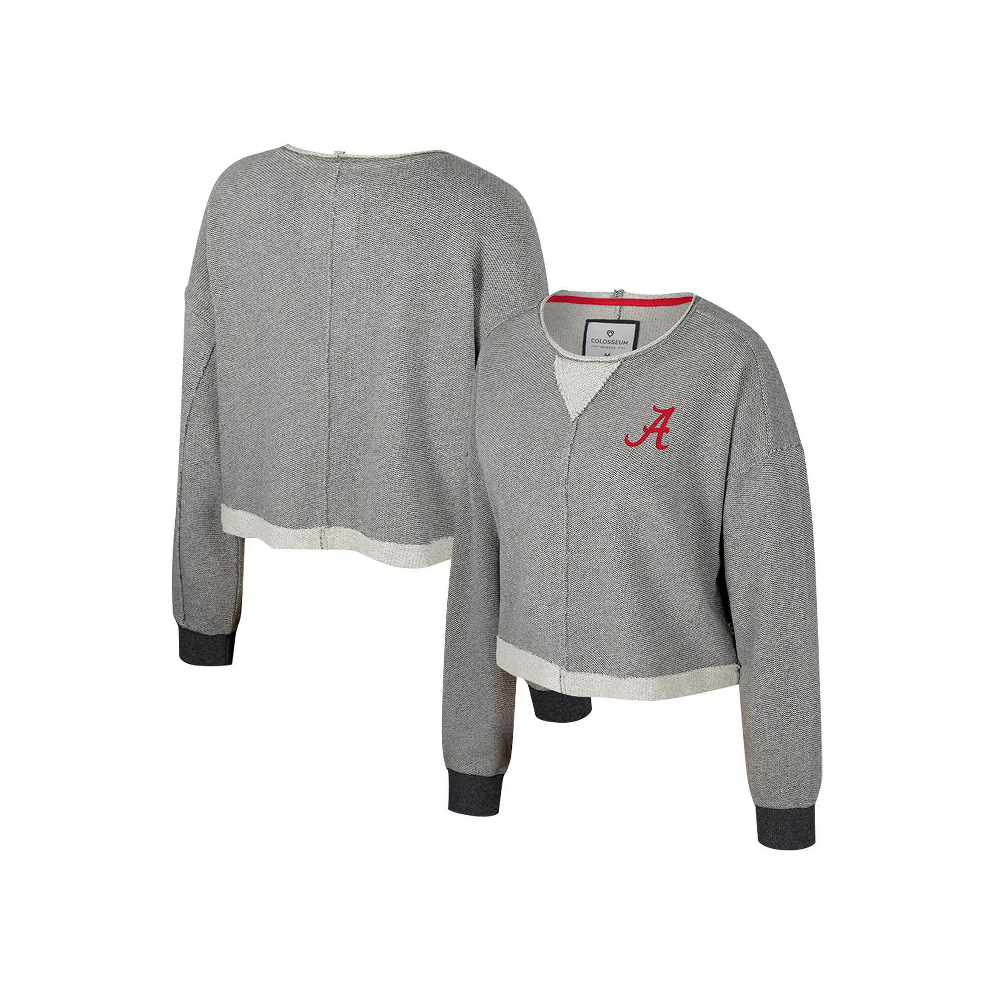 Women's Colosseum Charcoal UCF Knights Magnum Scoop Neck Cropped Pullover Sweatshirt, Size: XXL Product Image