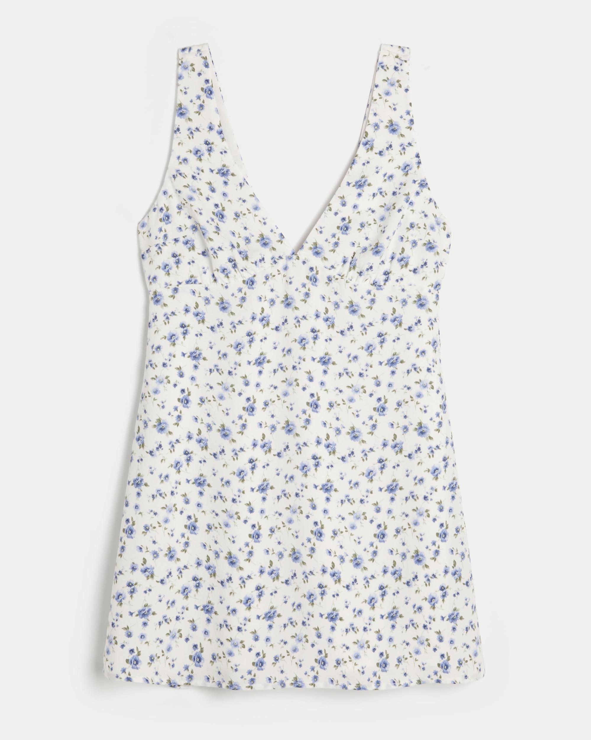 V-Neck Crepe Slip Dress Product Image
