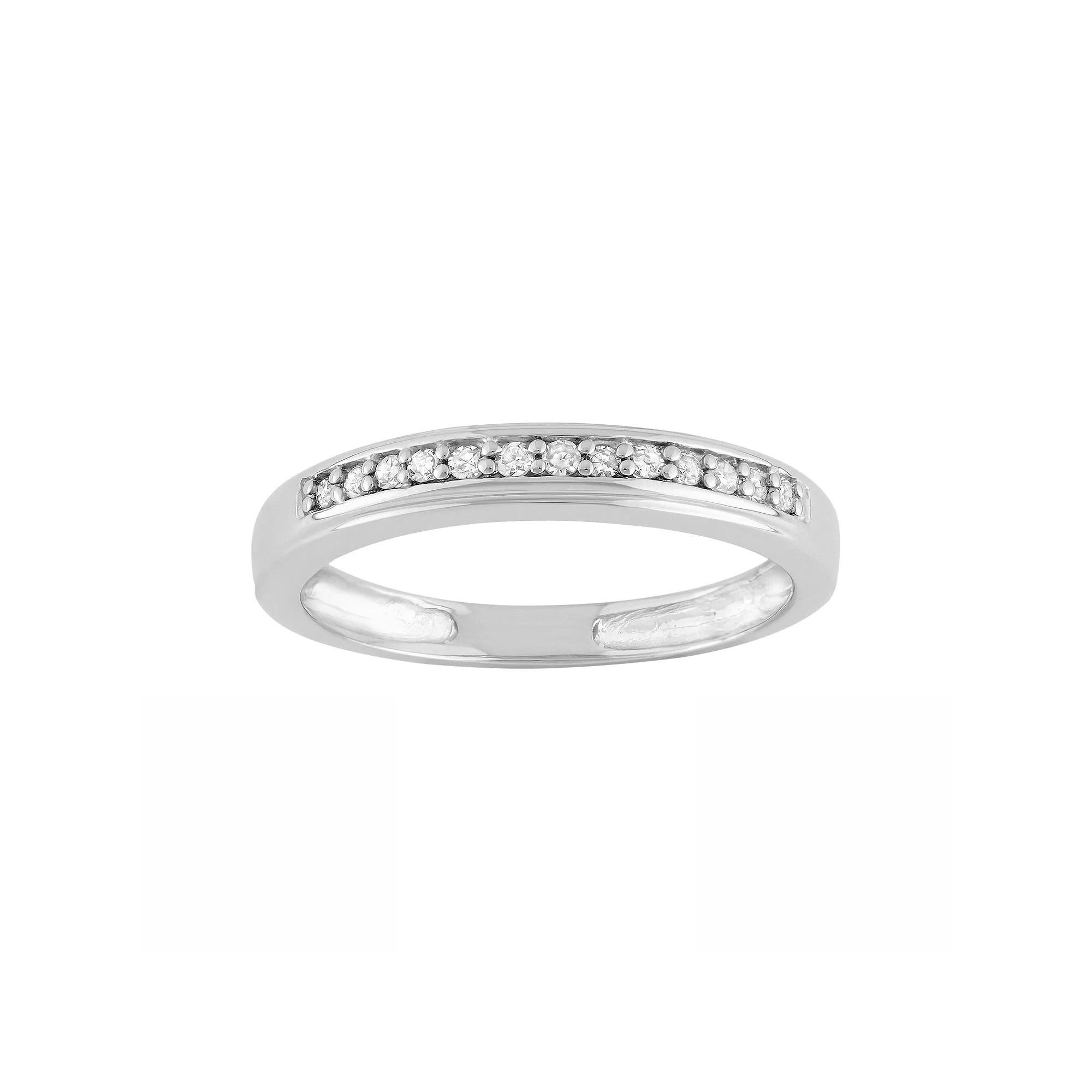 1/10 Carat T.W. Diamond Sterling Silver Ring, Womens White Product Image