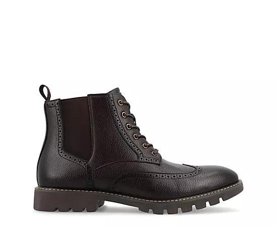 VANCE Bowman Tru Comfort Foam Men's Wingtip Ankle Boots, Size: 10.5, Black Product Image