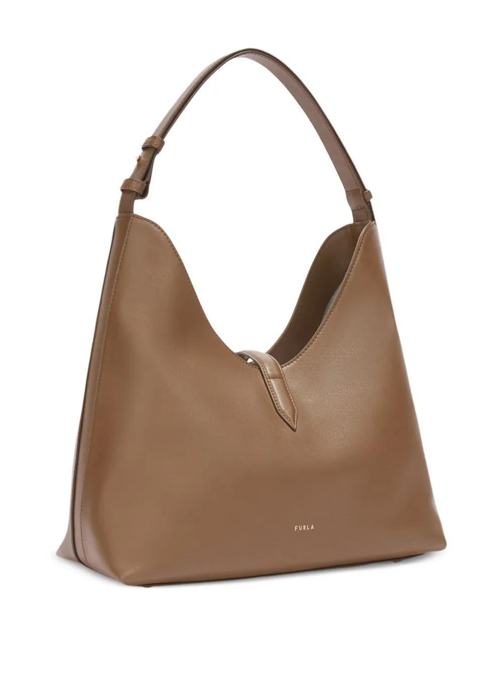 FURLA Leather Shoulder Bag In Brown Product Image