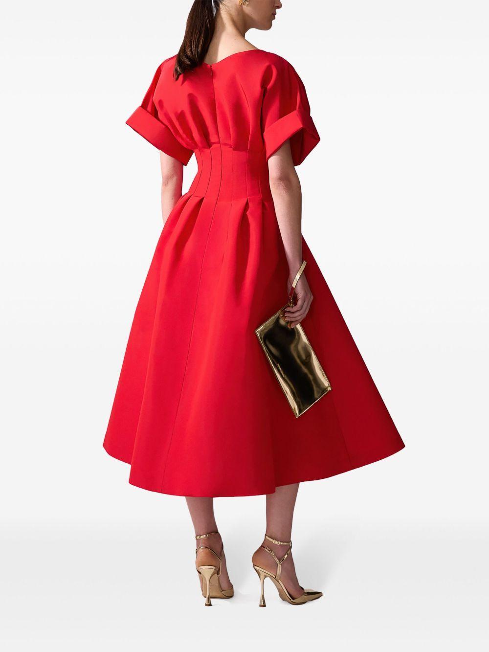 gathered-detail midi dress Product Image
