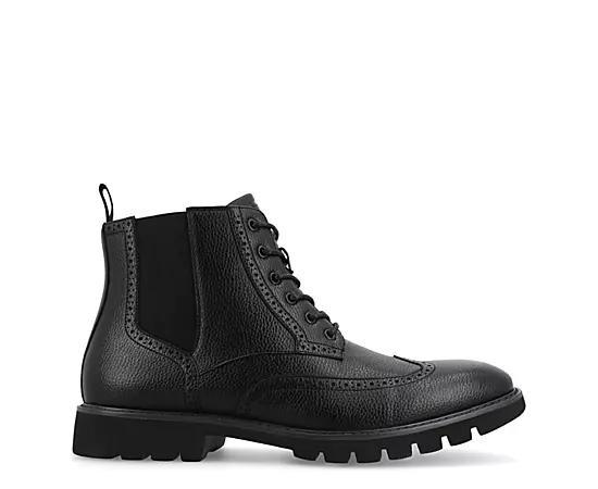 VANCE Bowman Tru Comfort Foam Men's Wingtip Ankle Boots, Size: 10.5, Black Product Image