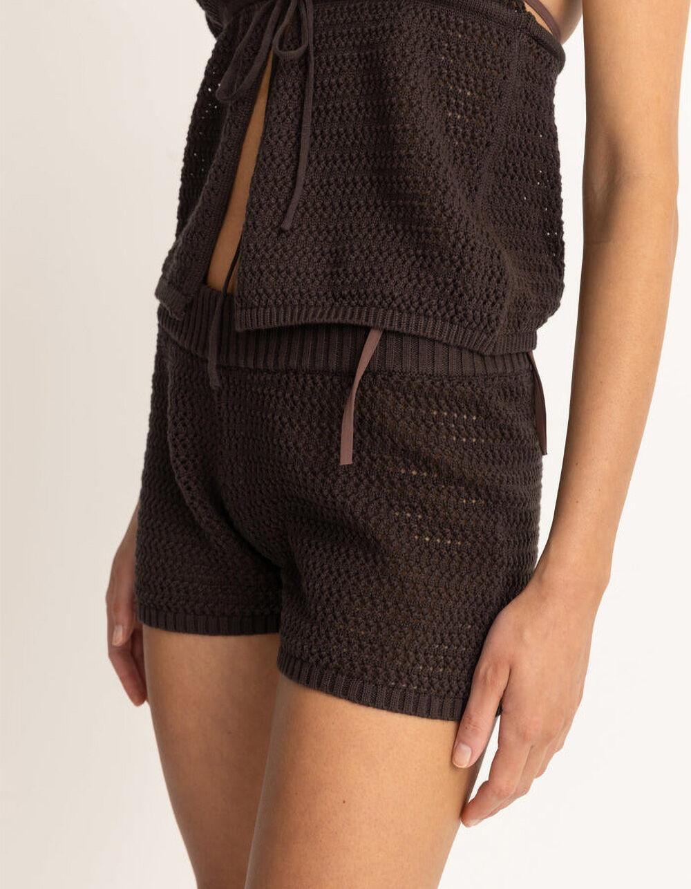 RHYTHM Shell Beach Womens Knit Shorts - CHOCOLATE Product Image