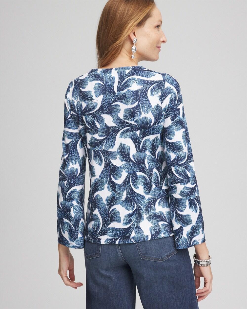 Ribbed Ruched-Neck Top Product Image