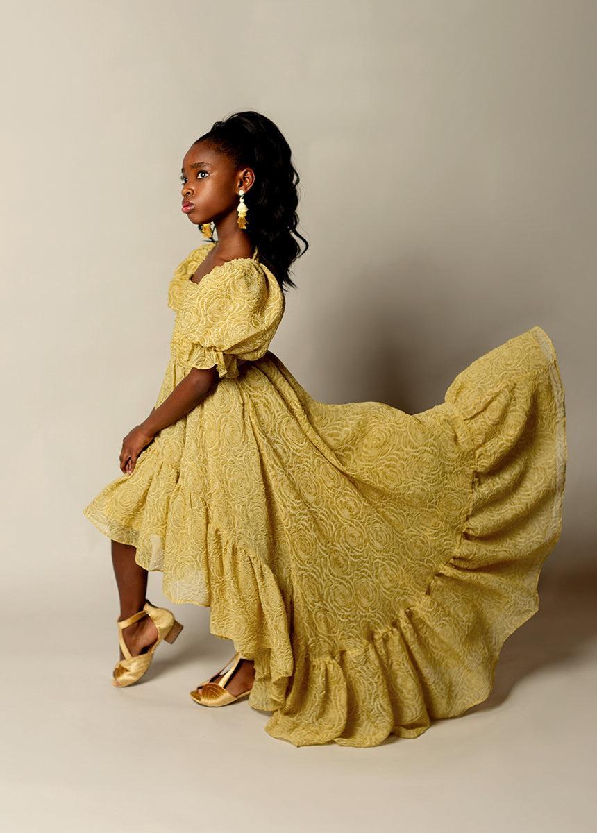 Shwaney Impact Dress in Citron Girls Product Image