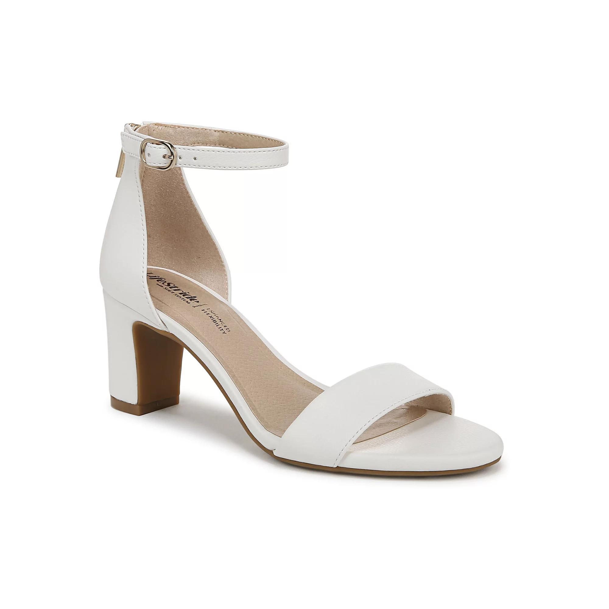 LifeStride Florence Women's Ankle Strap Pumps, Size: 8 Wide, White Product Image