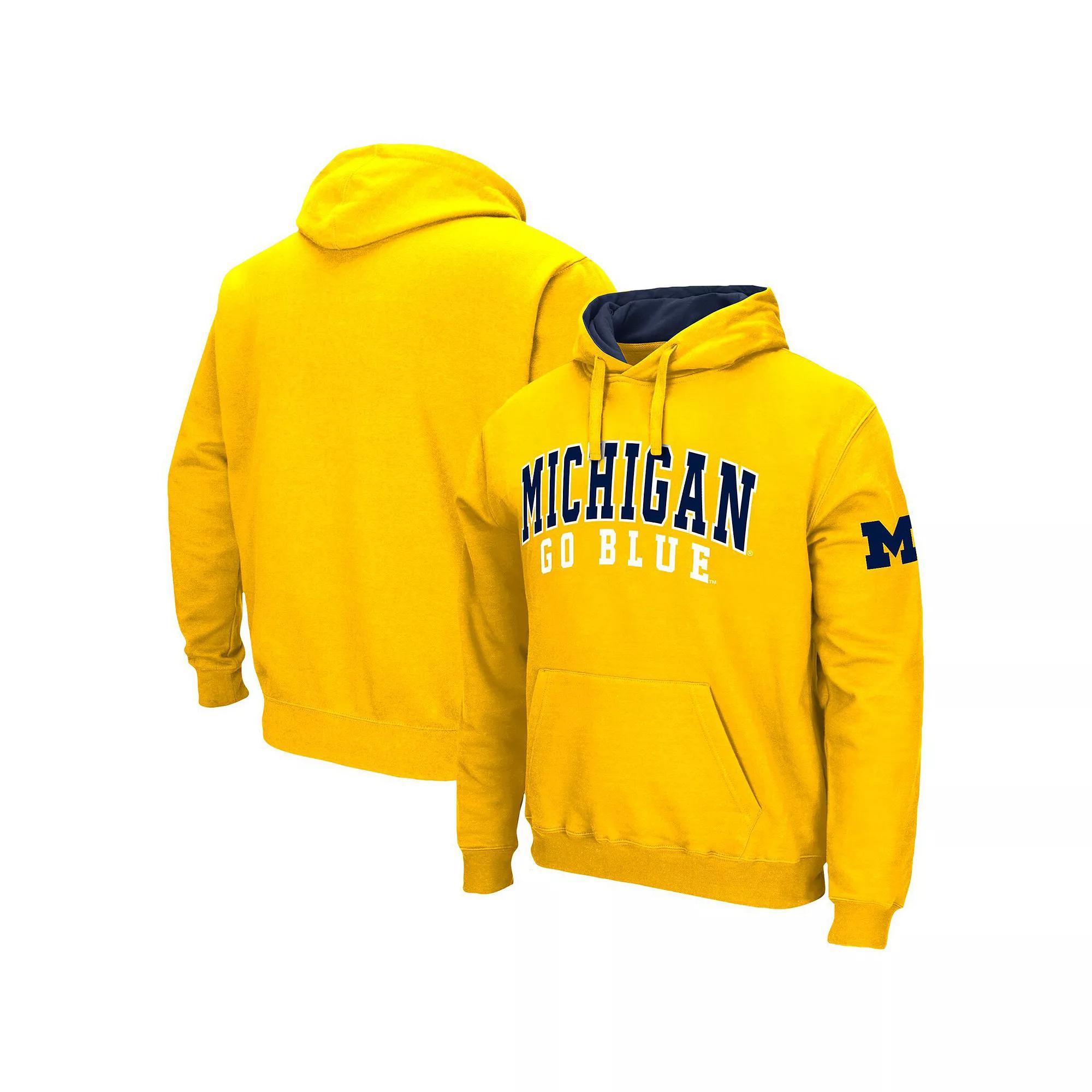 Men's Colosseum Maize Michigan Wolverines Double Arch Pullover Hoodie, Size: Small, Gold Product Image