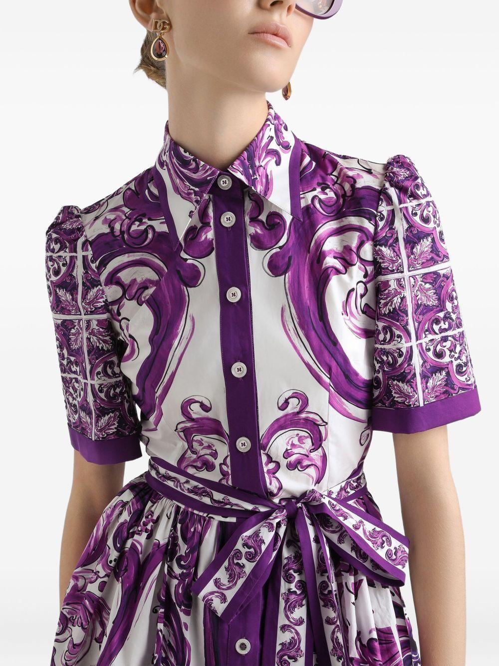 Majolica-print midi dress Product Image