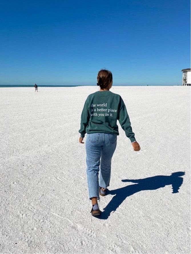 The World Is A Better Place With You Sweatshirt Girls Product Image