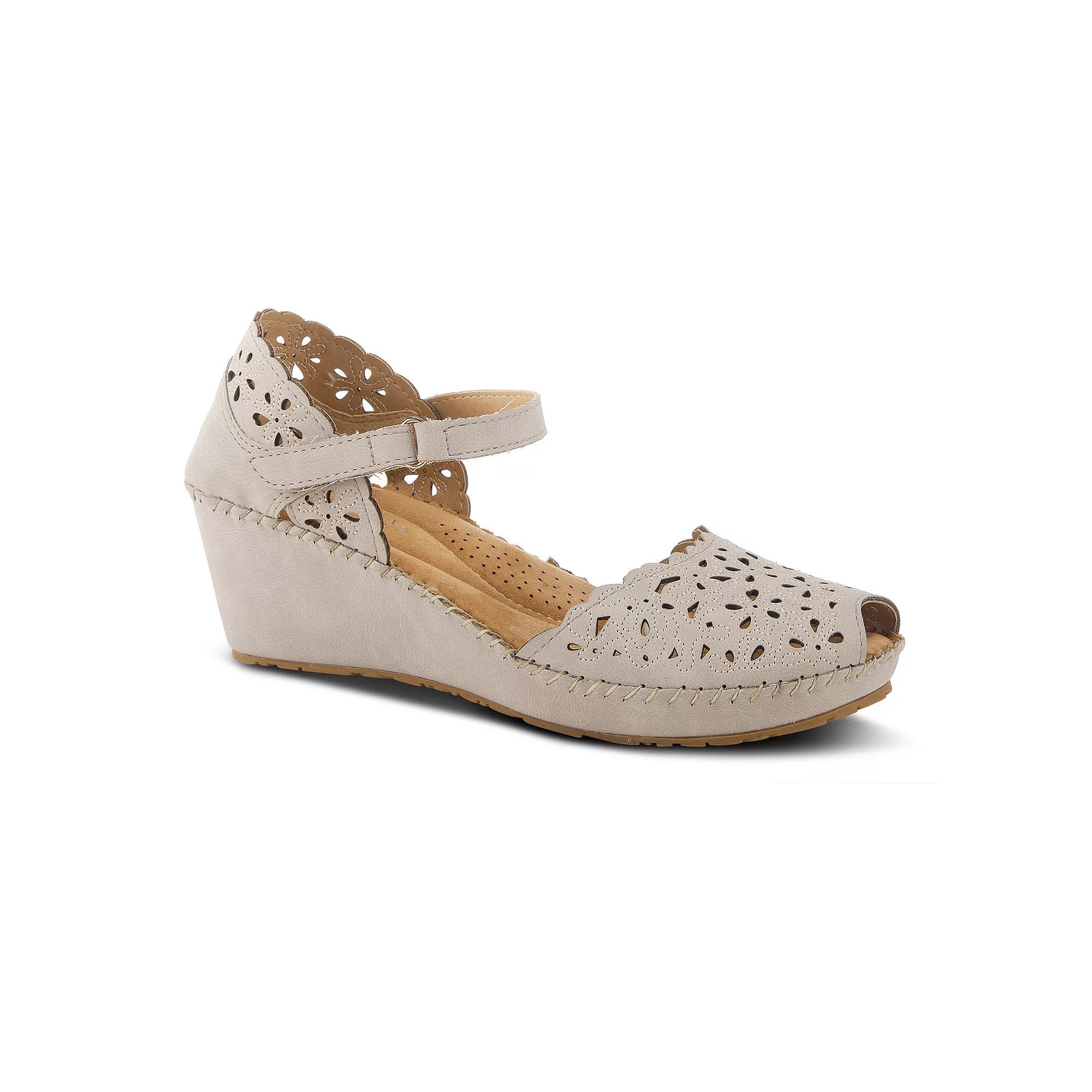 Patrizia Gennina Women's Wedge Sandals, Size: 38, Light Grey Product Image