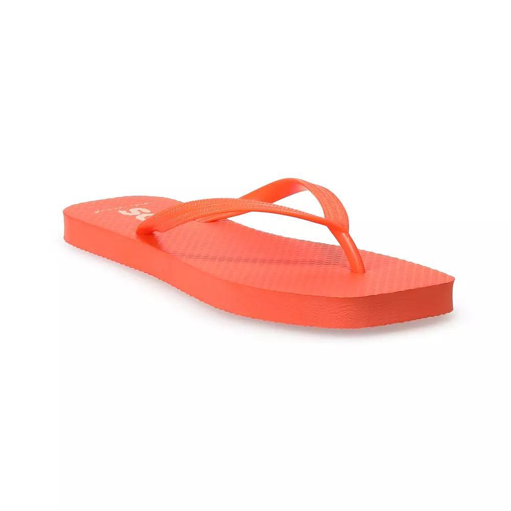 SO® Lanah Flip Flop Women's Sandals, Size: 8, Orange Product Image