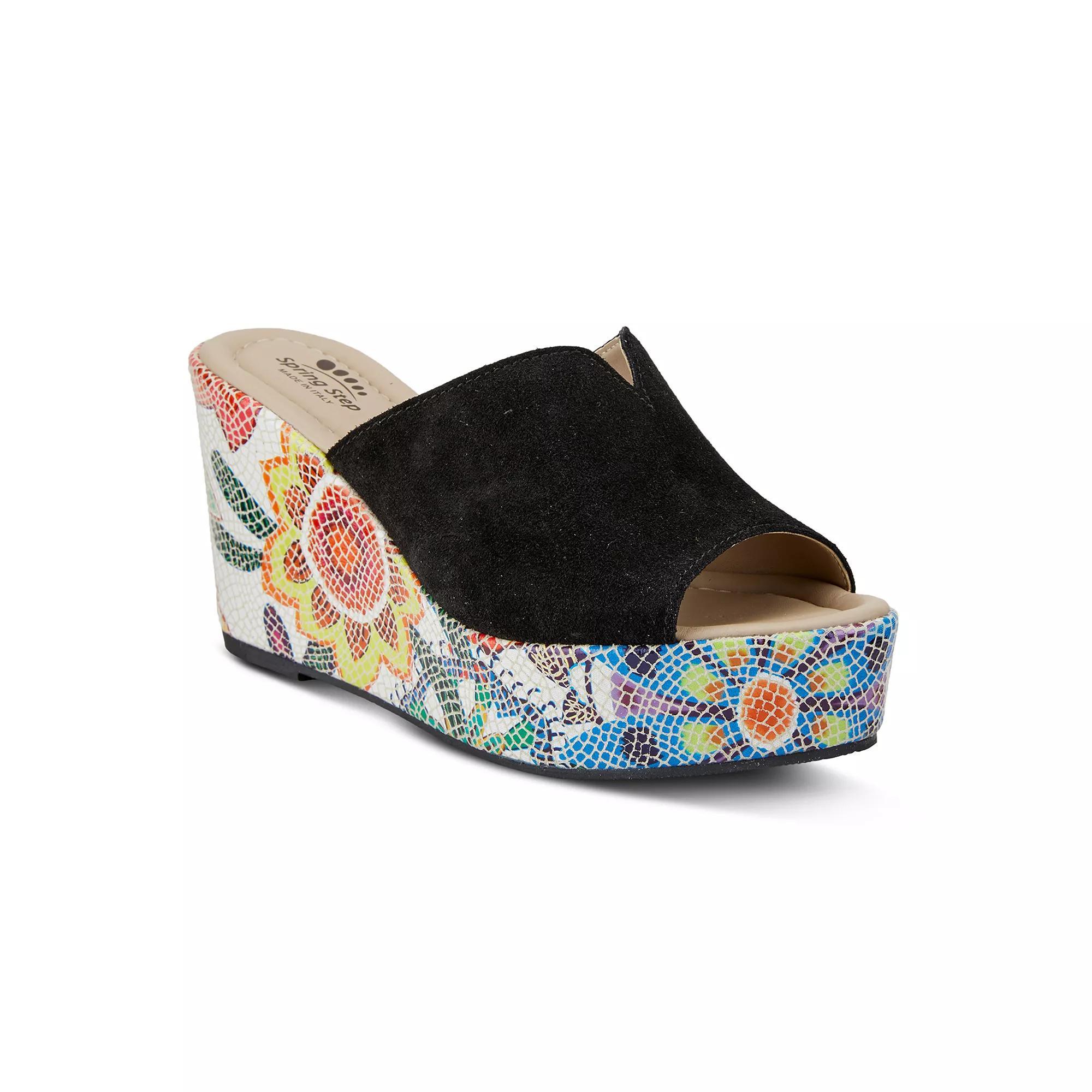 Spring Step Laylani Women's Suede Slide Sandals, Size: 36, Black Suede Product Image