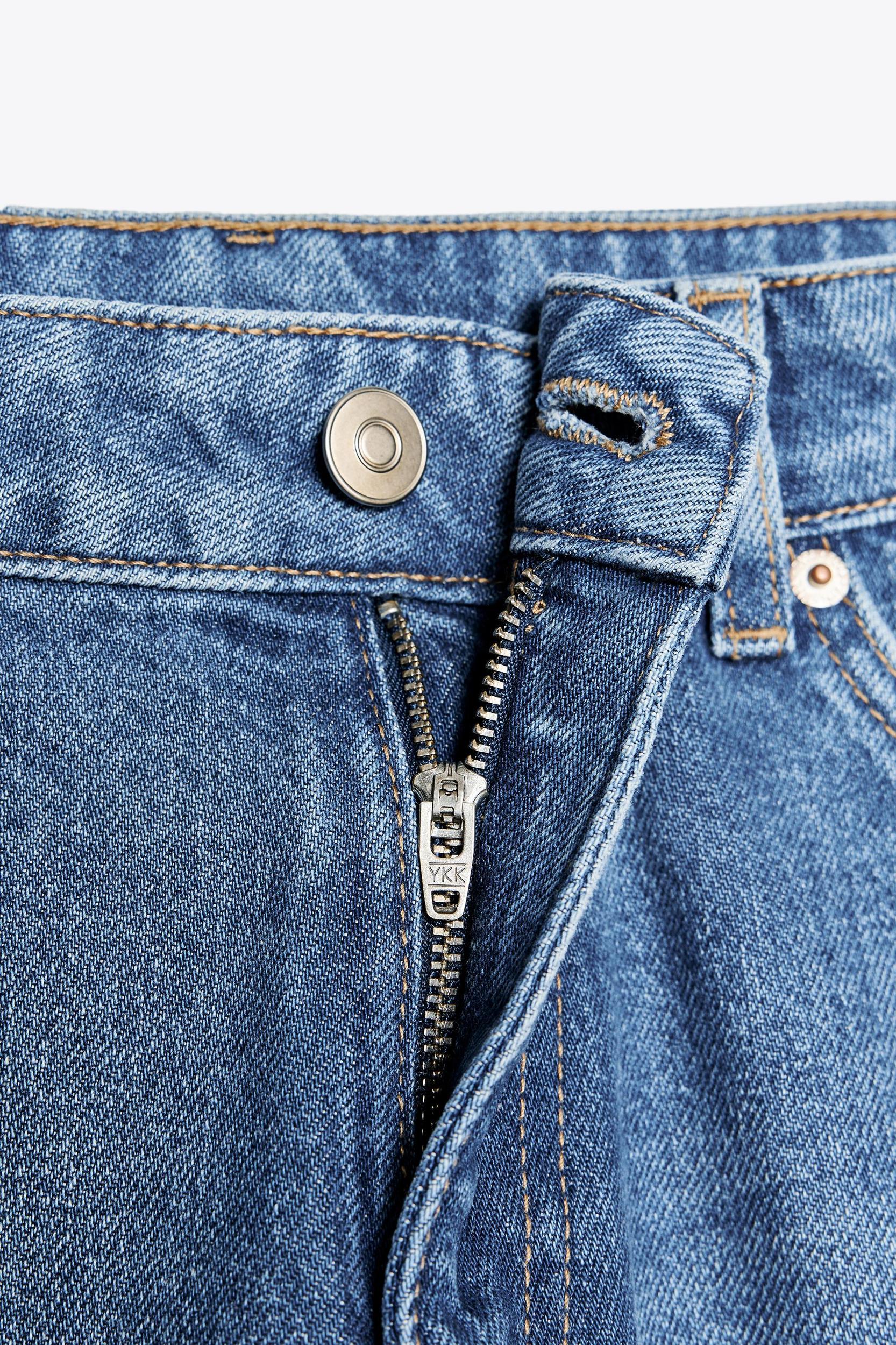 LOW-RISE DENIM JORTS Product Image