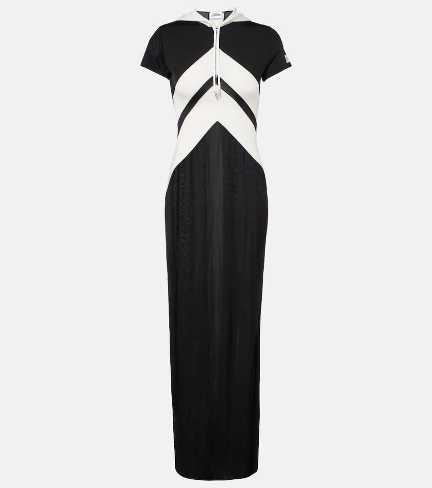 JEAN PAUL GAULTIER Women The Long Black Dress With Chevrons Product Image