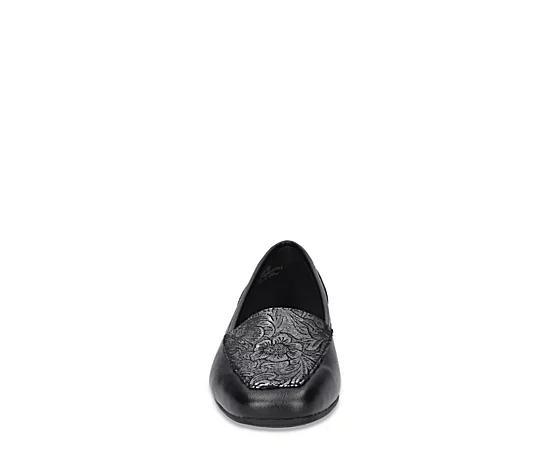 Easy Street Thrill Women's Flats, Size: 6, Black Metal Floral Product Image