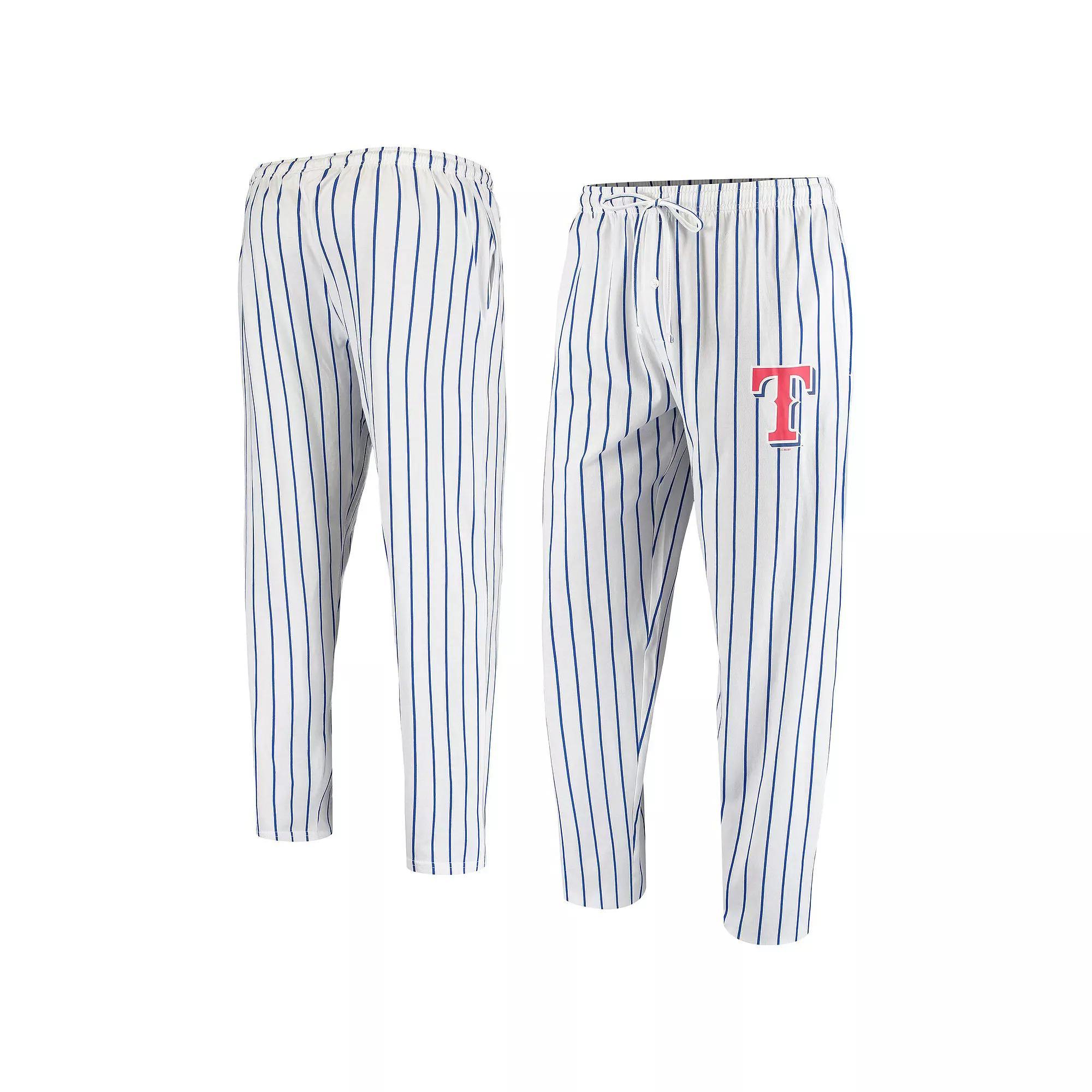 Men's Concepts Sport White Texas Rangers Vigor Pinstripe Pants, Size: 2XL Product Image