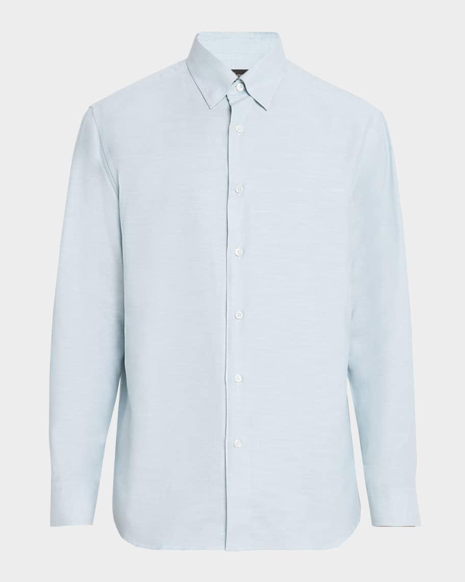 Mens Cotton Twill Sport Shirt Product Image