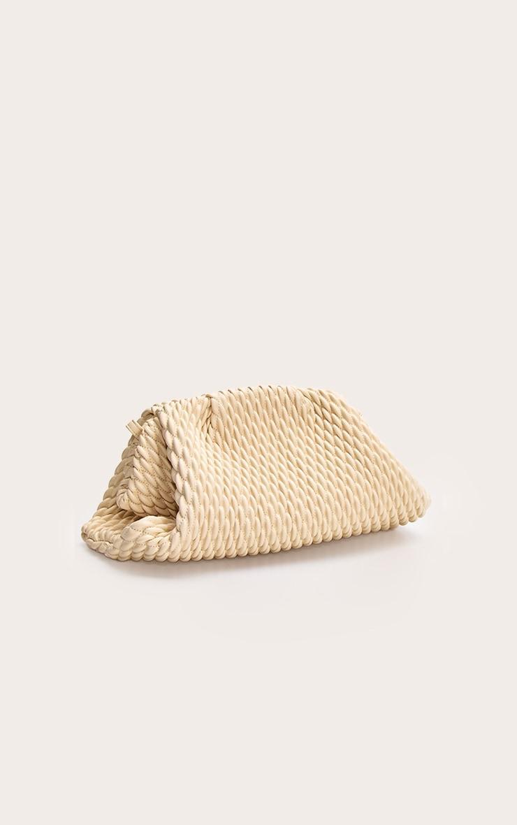 Butter Yellow Soft PU Weave Clutch Bag Product Image