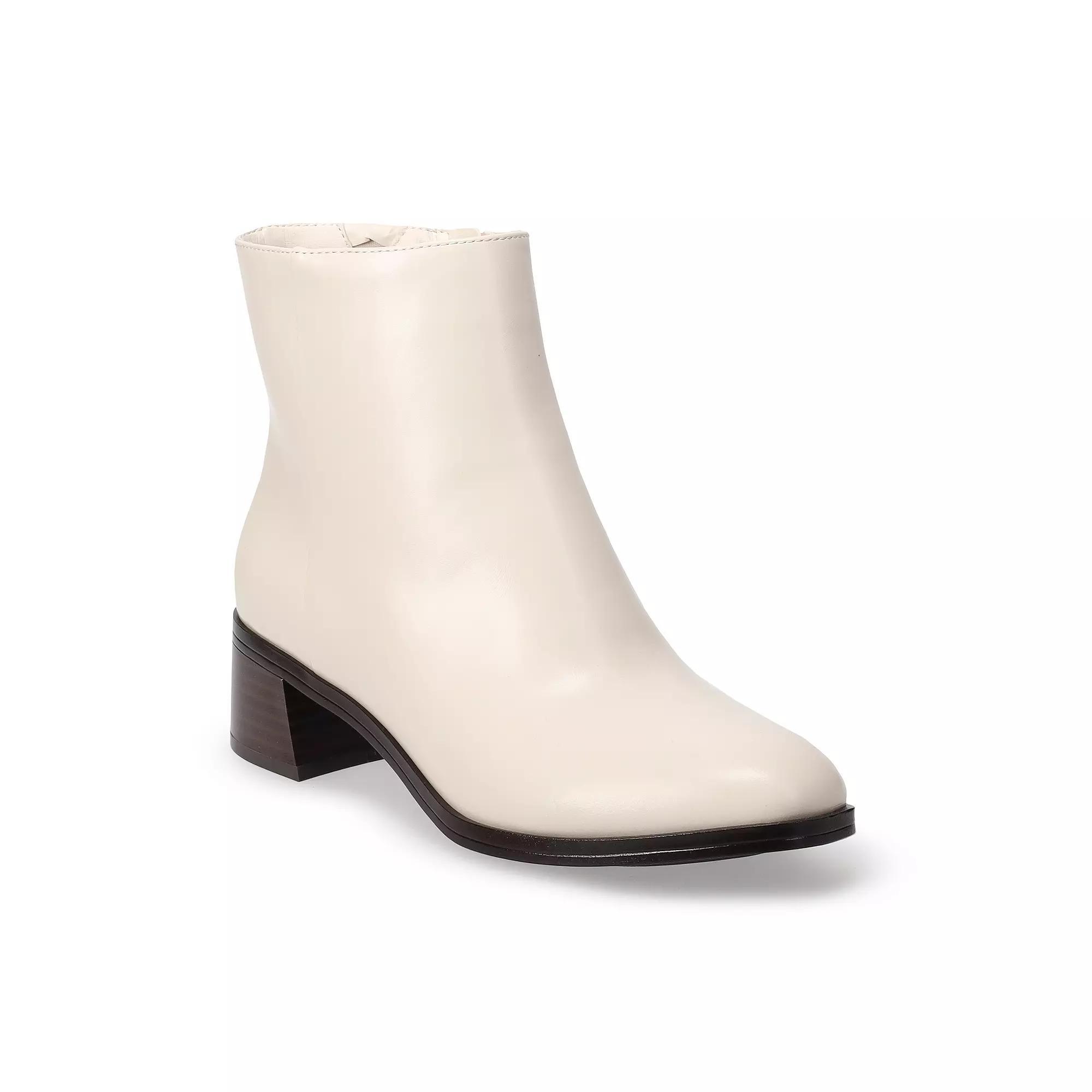 Sonoma Goods For Life® Eisleyy Women's Ankle Boots, Size: 6, Ivory Product Image