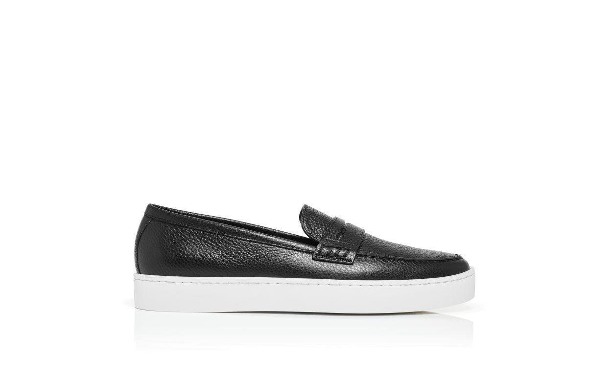 ELLIS Black Calf Leather Slip-On Loafers Product Image
