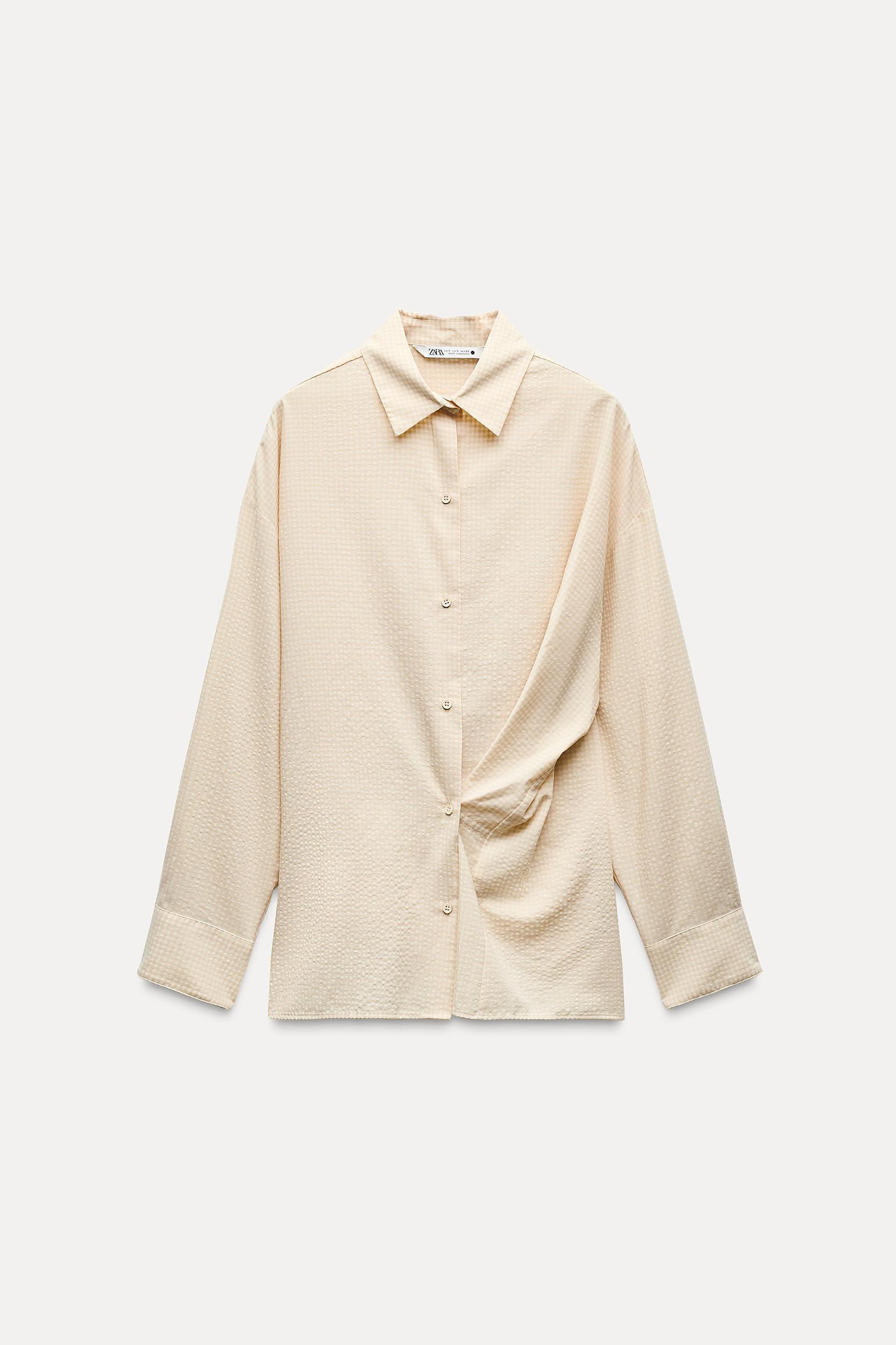 MULTI-POSITIONAL CHECKERED SHIRT ZW COLLECTION Product Image