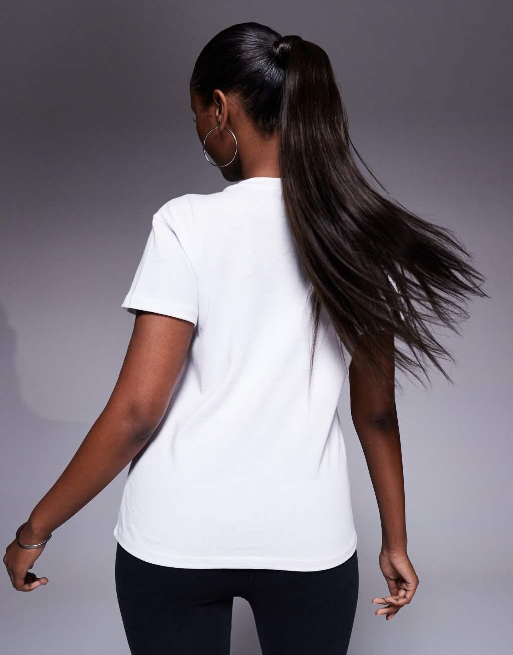 4505 Icon boxy fit cotton t-shirt with quick dry finish in white  Product Image