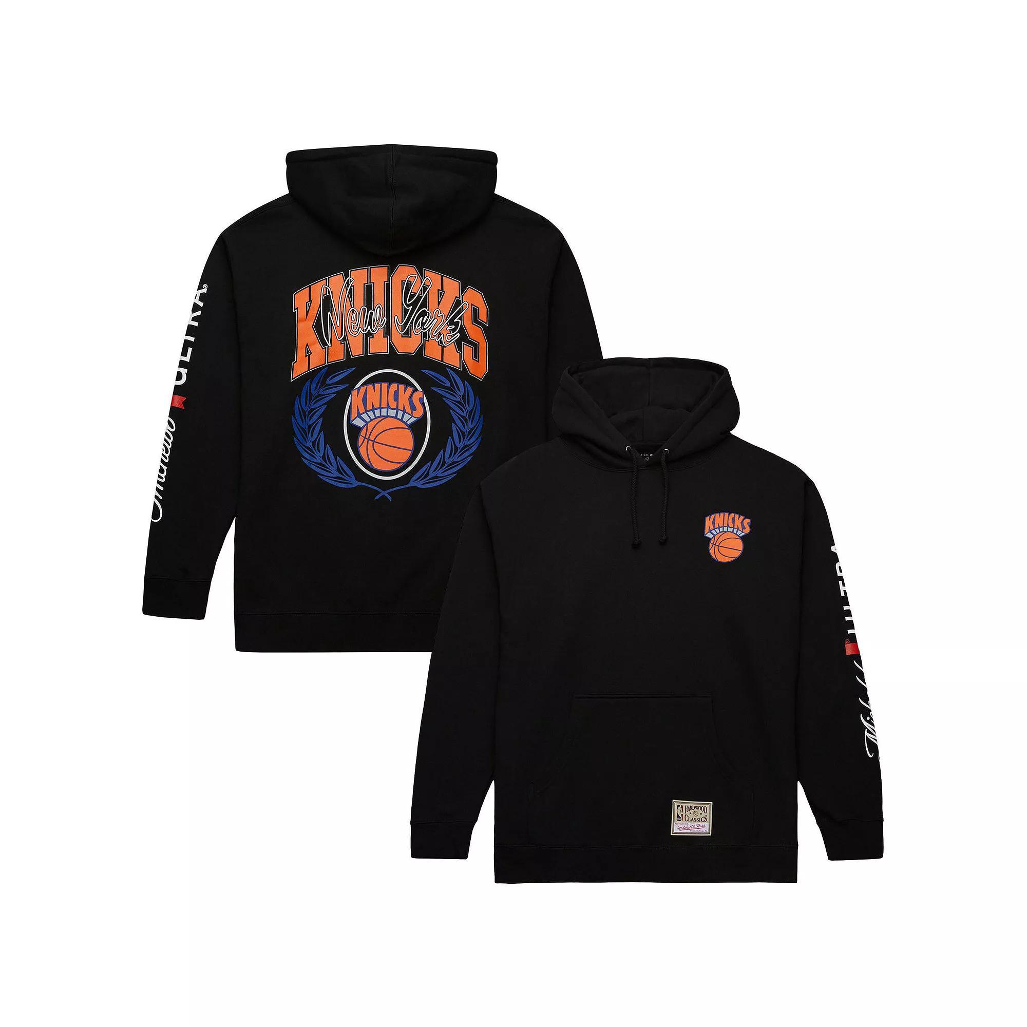 Men's Mitchell & Ness Black New York Knicks NBA x Michelob Ultra Swish & Sip Pullover Hoodie, Size: Medium Product Image