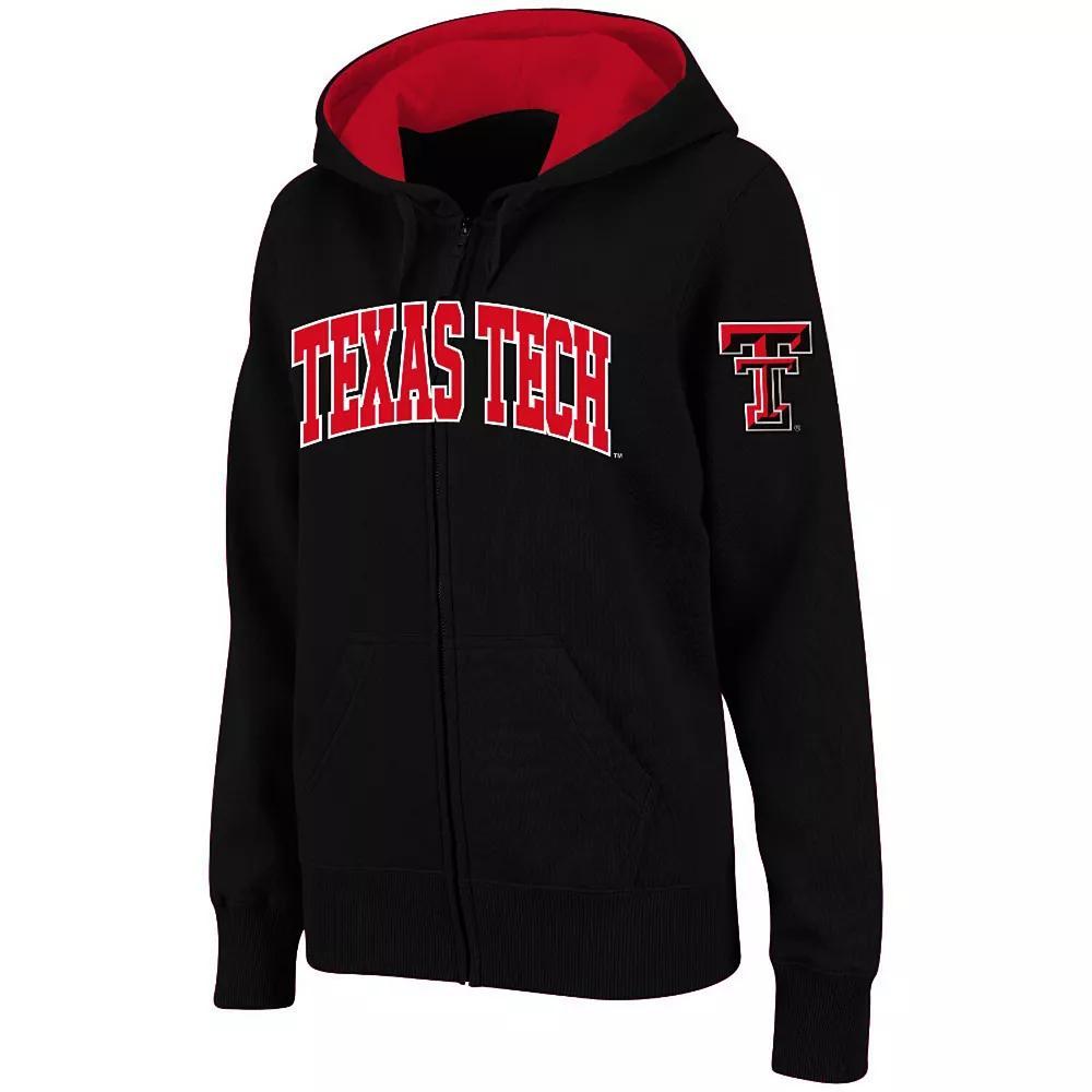 Womens Stadium Athletic Texas Tech Red Raiders Arched Name Full-Zip Hoodie Product Image