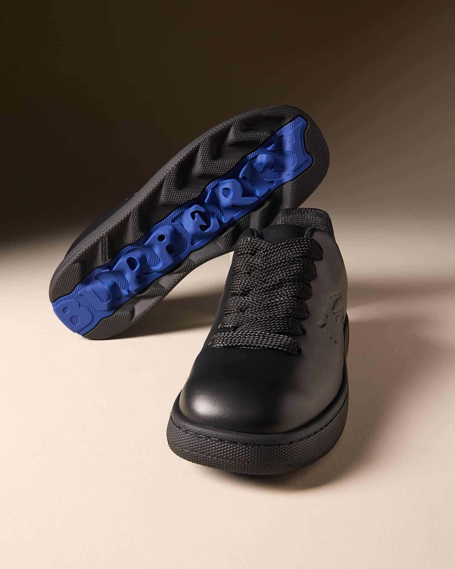 Men's Leather Box Low-Top Sneakers Product Image