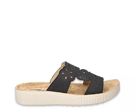 Easy Street Taj Women's Comfort Platform Slide Sandals, Size: 10 Wide, White Product Image