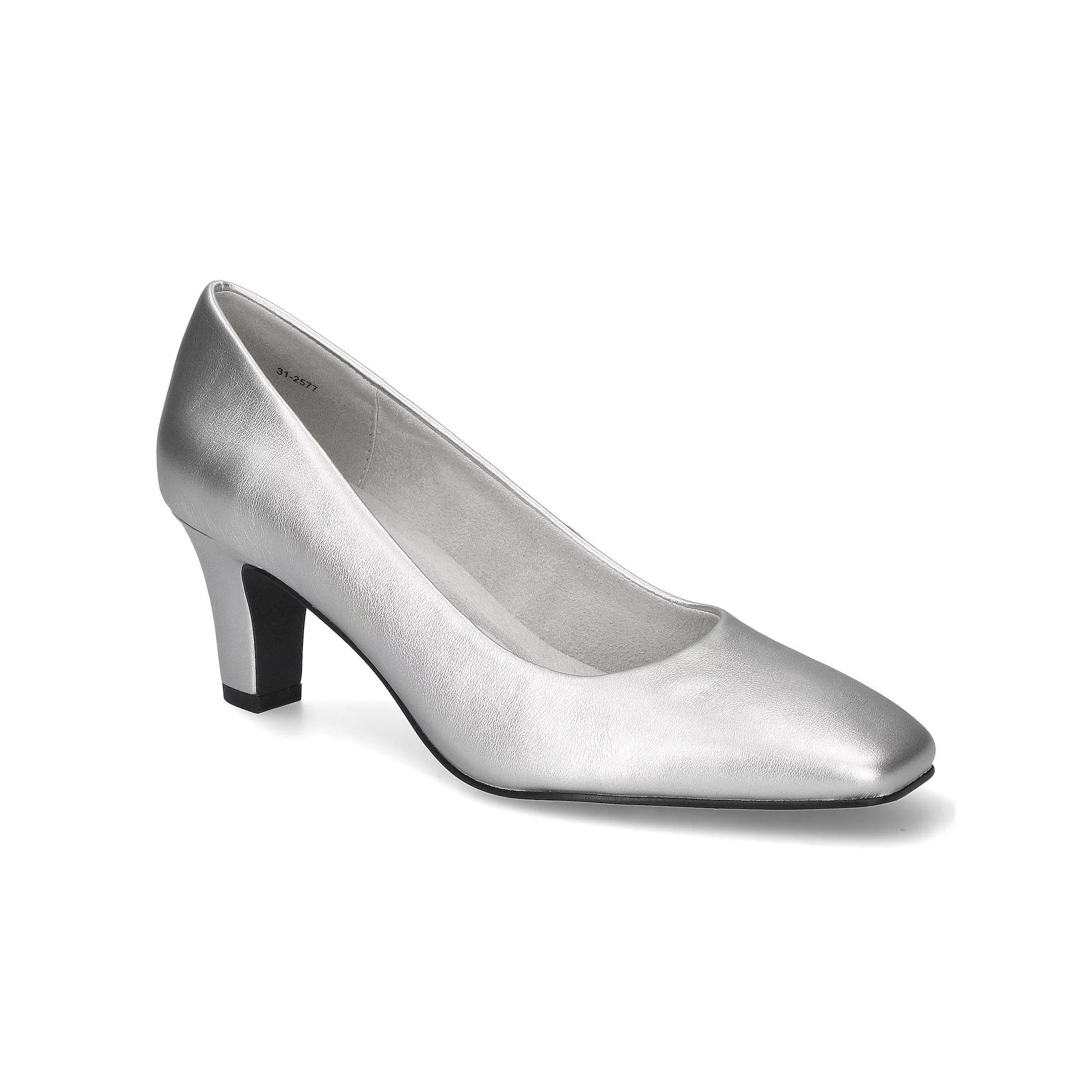 Easy Street Poet Women's Square Toe Pumps, Size: 7.5, Black Crinkled Patent Product Image